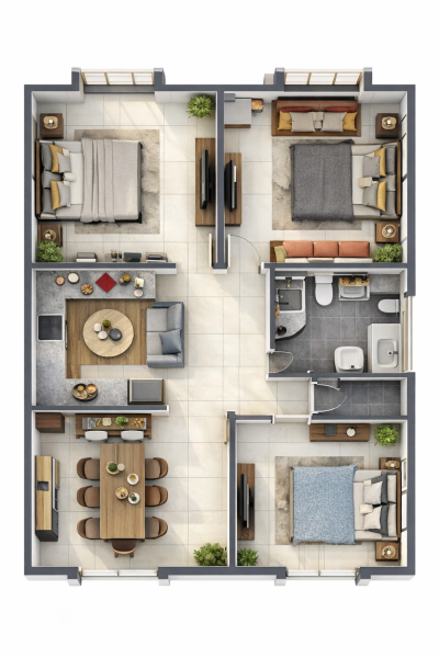 Grundriss-Standardwohnung